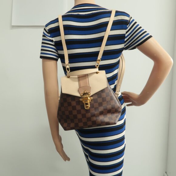 Louis Vuitton Clapton Brown Damier Ebene Canvas Backpack - Picture 12 of 12